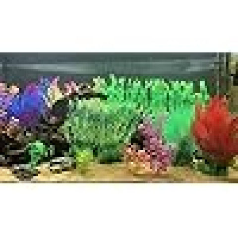 Artificial Seaweed Water Plants for Aquarium ， Plastic Fish Tank Decorations, 10-Piece Set (Green)