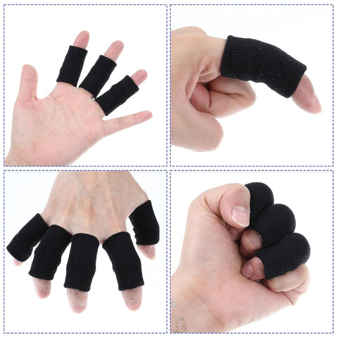10 Finger Sleeve Protectors and Thumb Support Braces, Elastic and Breathable Sports Protection  Daily Hand Care, Comfortable Fit and Non Stuffy