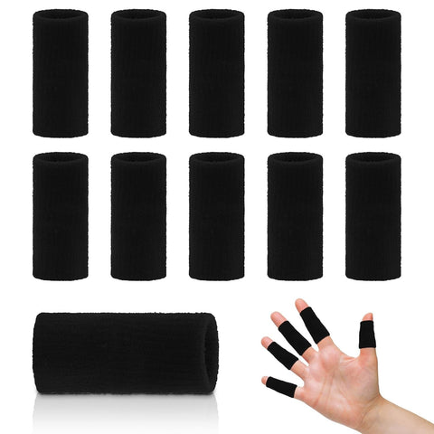 10 Finger Sleeve Protectors and Thumb Support Braces, Elastic and Breathable Sports Protection  Daily Hand Care, Comfortable Fit and Non Stuffy