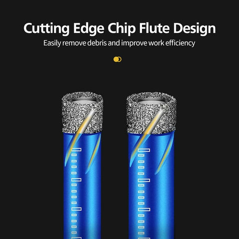 6 8 10mm Diamond Dry Drill-Bit Holesaw Porcelain Granite Tile Ceramics Marble, High Hardness Fast Drilling Tool for Construction and Home Use