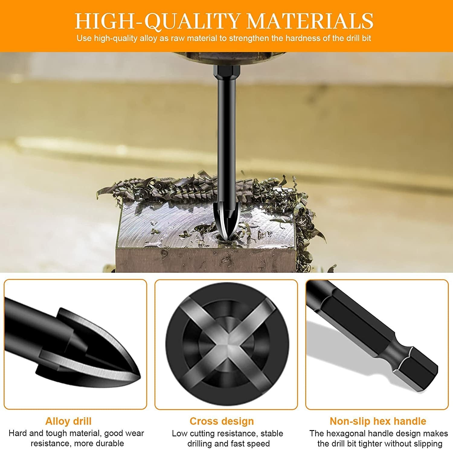 5 6 8 10 12mm Multi-Material Tile Drill Bits for Ceramic Porcelain Granite Marbl