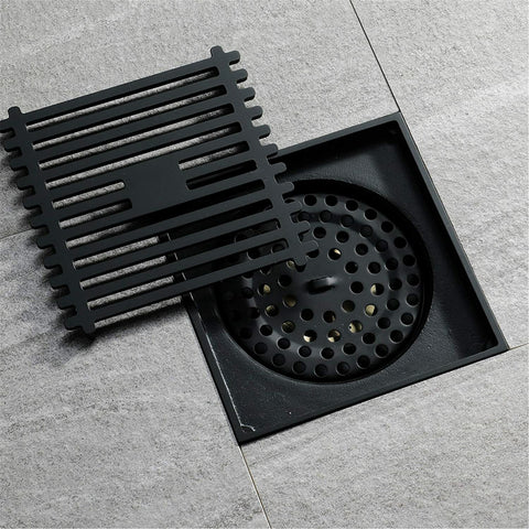 AU  Deodorant Floor Drain Grate Shower Square Bathroom Waste Drain Quality Brass
