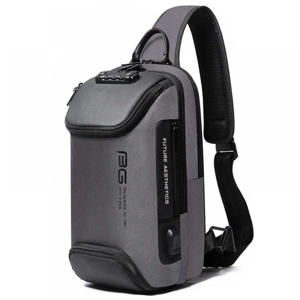 BANGE Anti Theft Sling Bag, Waterproof Men's Chest Bag Shoulder Backpack Bag, Lightweight Casual Daypack for Travel Hiking Outdoor Work