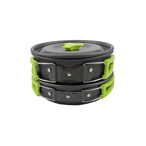 Camp Cookware- Pots/Pans/Kettle,Cooking Set for 2-3 People Hiking Picnic Fishing, Lightweight Aluminum, Portable Outdoor Cookware for Camping, Backpacking and Travel