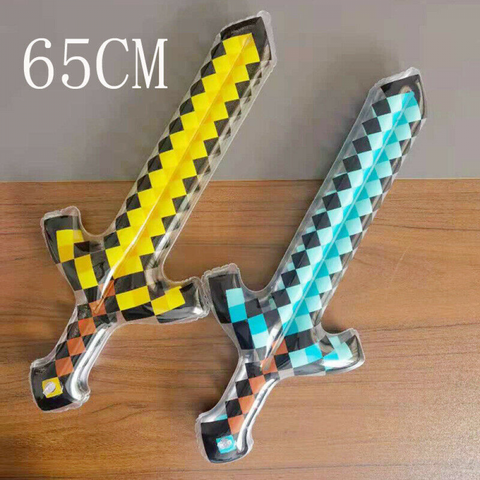 4X Inflatable Weapon- Pixel Craft Sword,Axe, Minecraft Video Action Figure Props Fun Party Favors for Kids Birthday Cosplay Outdoor Activity Gift Set