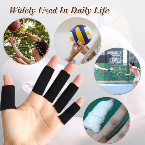 10 Finger Sleeve Protectors and Thumb Support Braces, Elastic and Breathable Sports Protection  Daily Hand Care, Comfortable Fit and Non Stuffy
