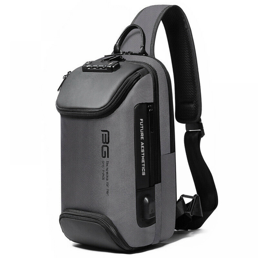 BANGE Anti Theft Sling Bag, Waterproof Men's Chest Bag Shoulder Backpack Bag, Lightweight Casual Daypack for Travel Hiking Outdoor Work