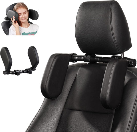 Car Seat Headrest Pillow  360° Adjustable Head and Neck Support Pillow, Car Seat Accessory, Universal Sleeping Headrest, Retractable Car Side Pillow