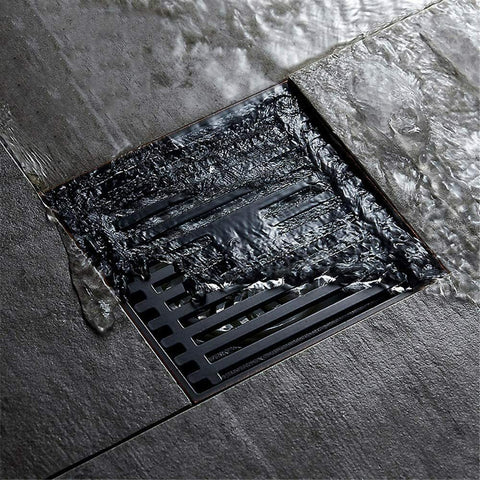 AU  Deodorant Floor Drain Grate Shower Square Bathroom Waste Drain Quality Brass