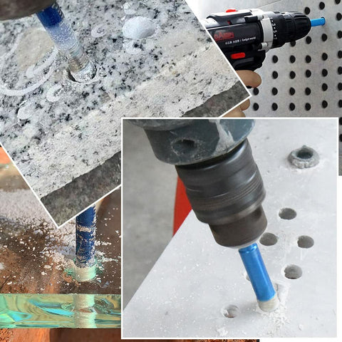 6 8 10mm Diamond Dry Drill-Bit Holesaw Porcelain Granite Tile Ceramics Marble, High Hardness Fast Drilling Tool for Construction and Home Use
