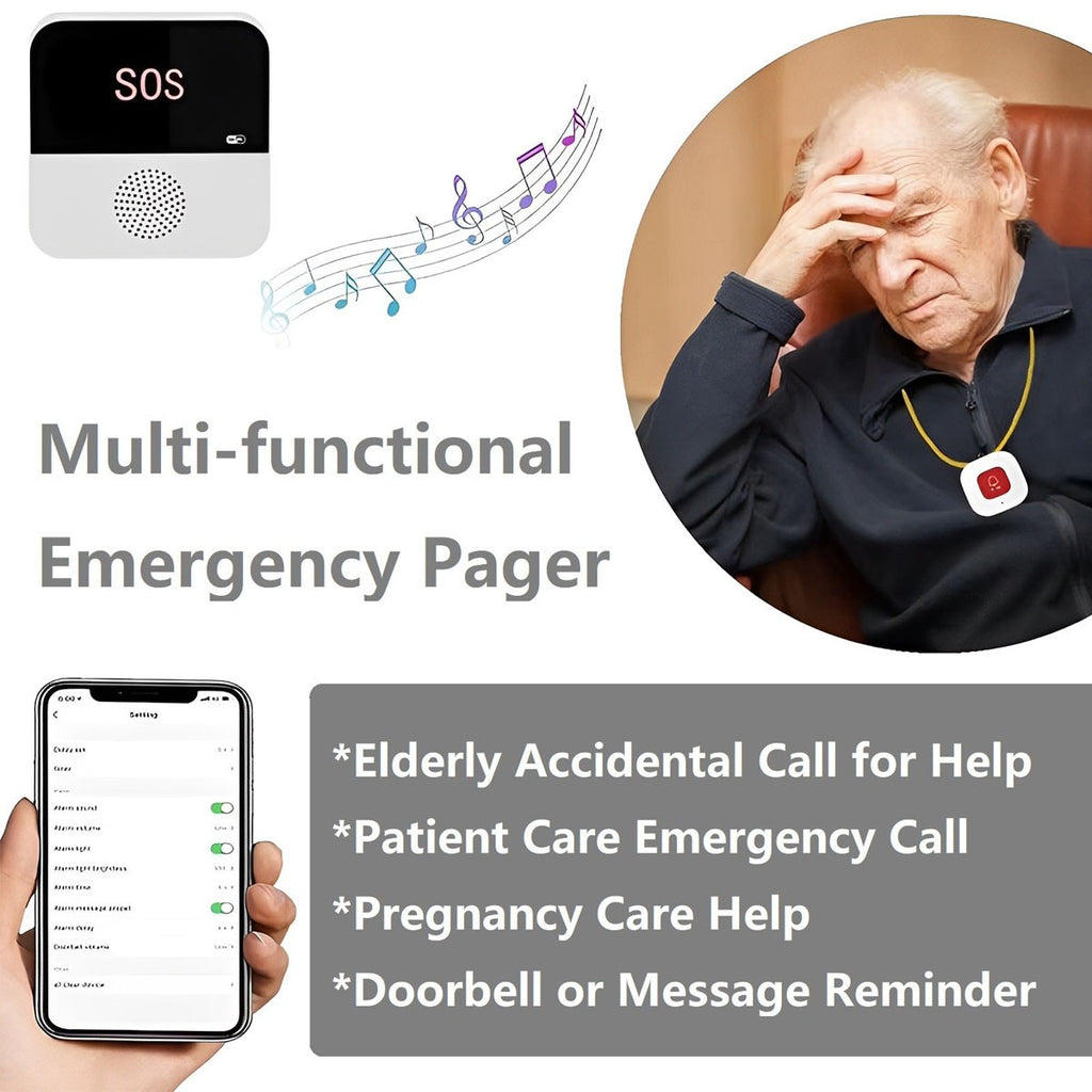 Multifunctional Emergency Panic Button, Wi-Fi Smart Wireless Caregiver ...