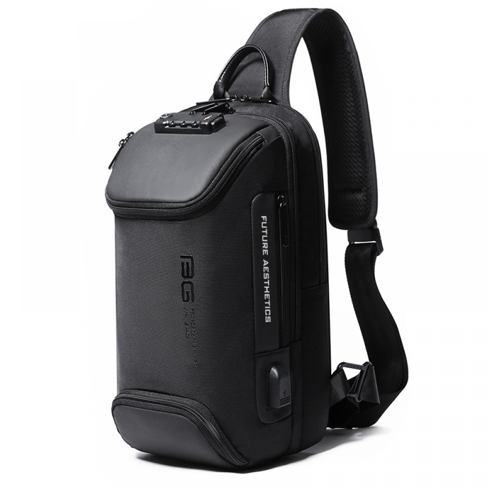 BANGE Anti Theft Sling Bag, Waterproof Men's Chest Bag Shoulder Backpack Bag, Lightweight Casual Daypack for Travel Hiking Outdoor Work