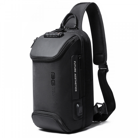 BANGE Anti Theft Sling Bag, Waterproof Men's Chest Bag Shoulder Backpack Bag, Lightweight Casual Daypack for Travel Hiking Outdoor Work