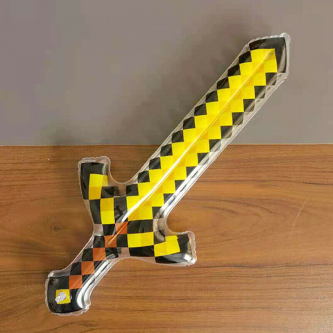 4X Inflatable Weapon- Pixel Craft Sword,Axe, Minecraft Video Action Figure Props Fun Party Favors for Kids Birthday Cosplay Outdoor Activity Gift Set