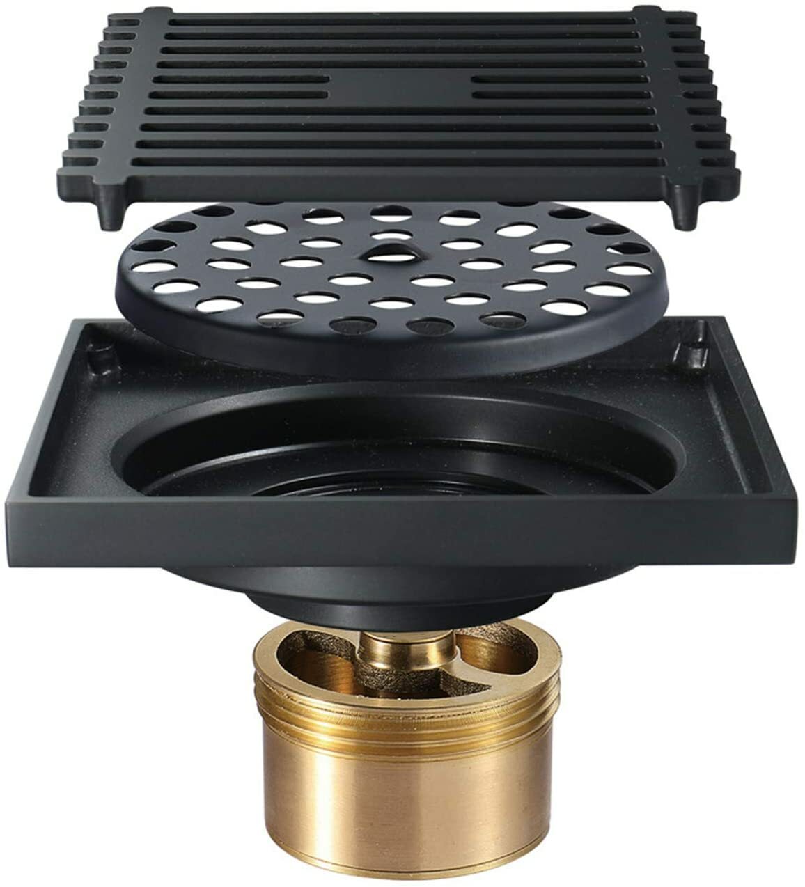 AU  Deodorant Floor Drain Grate Shower Square Bathroom Waste Drain Quality Brass