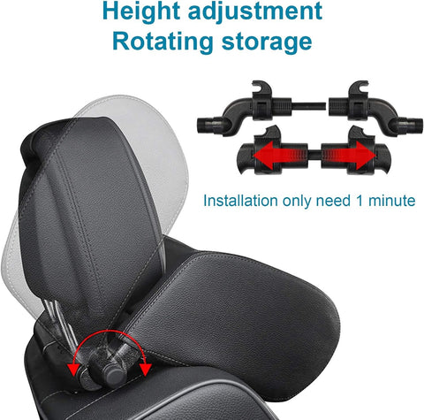 Car Seat Headrest Pillow  360° Adjustable Head and Neck Support Pillow, Car Seat Accessory, Universal Sleeping Headrest, Retractable Car Side Pillow