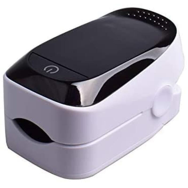 White OLED Fingertip Pulse Oximeter, Portable Digital SpO2 & Heart Rate Monitor for Home Daily Health Tracking