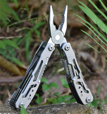 14-In-1 Multitool with Safety Locking, Stainless Steel Pliers, Folding Knife Kit