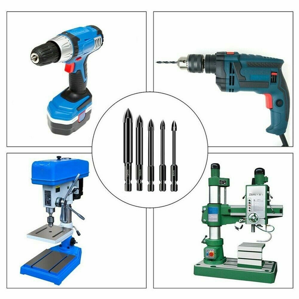 5 6 8 10 12mm Multi-Material Tile Drill Bits for Ceramic Porcelain Granite Marbl