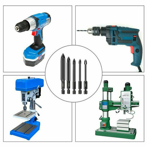 5 6 8 10 12mm Multi-Material Tile Drill Bits for Ceramic Porcelain Granite Marbl