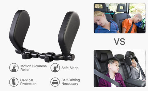 Car Seat Headrest Pillow  360° Adjustable Head and Neck Support Pillow, Car Seat Accessory, Universal Sleeping Headrest, Retractable Car Side Pillow