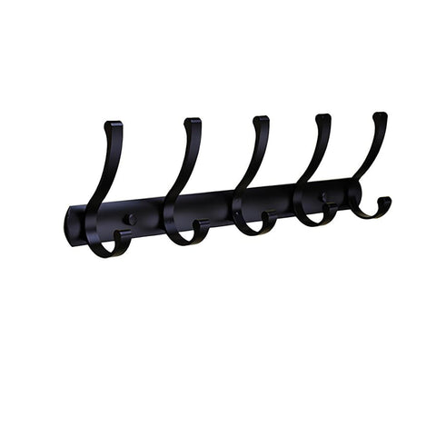 5 hooks self adhesive hooks no drill hooks heavy duty wall hooks 30kg load hooks coat rack wall mounted space saving hook rack rust resistant aluminium hooks punch free coat hanger kitchen wall hook