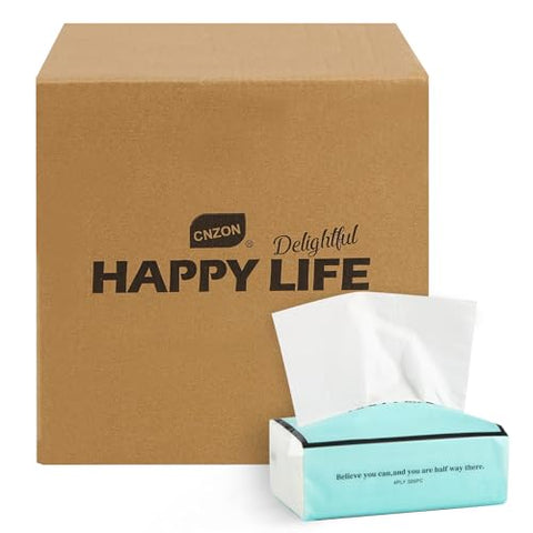 24 Packs 7680 Sheets Soft Facial Tissues 4 Ply 320 Sheets Per Pack Facial Tissues Disposable Household Facial Tissues Fit for Home,Office,Car,Handbag