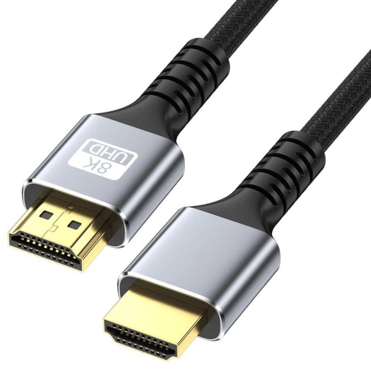 High-Speed 8K HDMI 2.1 Cable, 48Gbps Braided Nylon Cord, Supports 8K 60Hz 4K 120Hz 2K 144Hz, Compatible with HDTV/Laptop/Blu-ray/Monitor