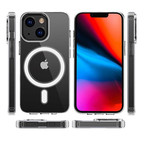 iPhone 13/14/15 Case – Shockproof Military-Grade Protection, Magnetic, Clear (Fits 6.1-inch Models)