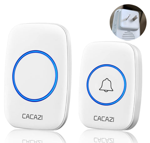 Australian Standard Waterproof Wireless Doorbell Set: 300M Transmission Distance, 60 Ringtones, LED Flash, Plug-in Receiver