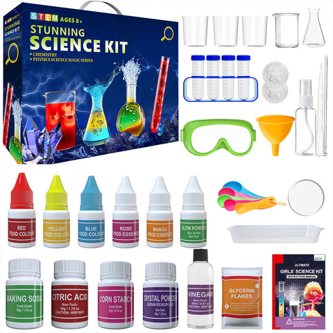 Kids Volcano STEM Kit, DIY Chemistry Science Experiment Set, Safe Educational Learning Toy for Boys & Girls, Hands-On Eruption Play for Home School & Birthday Gifts