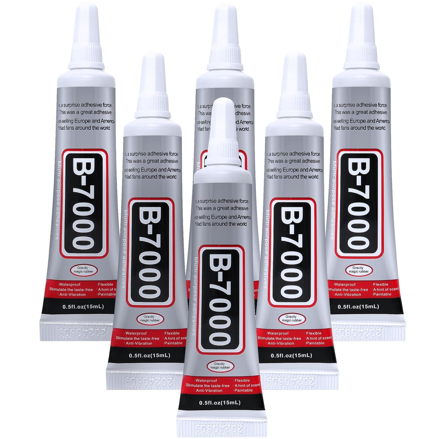 B-7000 Clear Glue, High-Strength Transparent Adhesive for Rhinestone Crafts, Jewelry Making, Bead DIY Projects, Waterproof & Easy to Use with Precision Tip