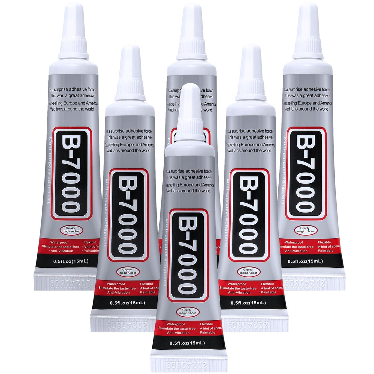 B-7000 Clear Glue, High-Strength Transparent Adhesive for Rhinestone Crafts, Jewelry Making, Bead DIY Projects, Waterproof & Easy to Use with Precision Tip