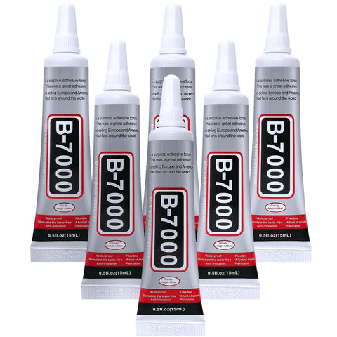 B-7000 Clear Glue, High-Strength Transparent Adhesive for Rhinestone Crafts, Jewelry Making, Bead DIY Projects, Waterproof & Easy to Use with Precision Tip