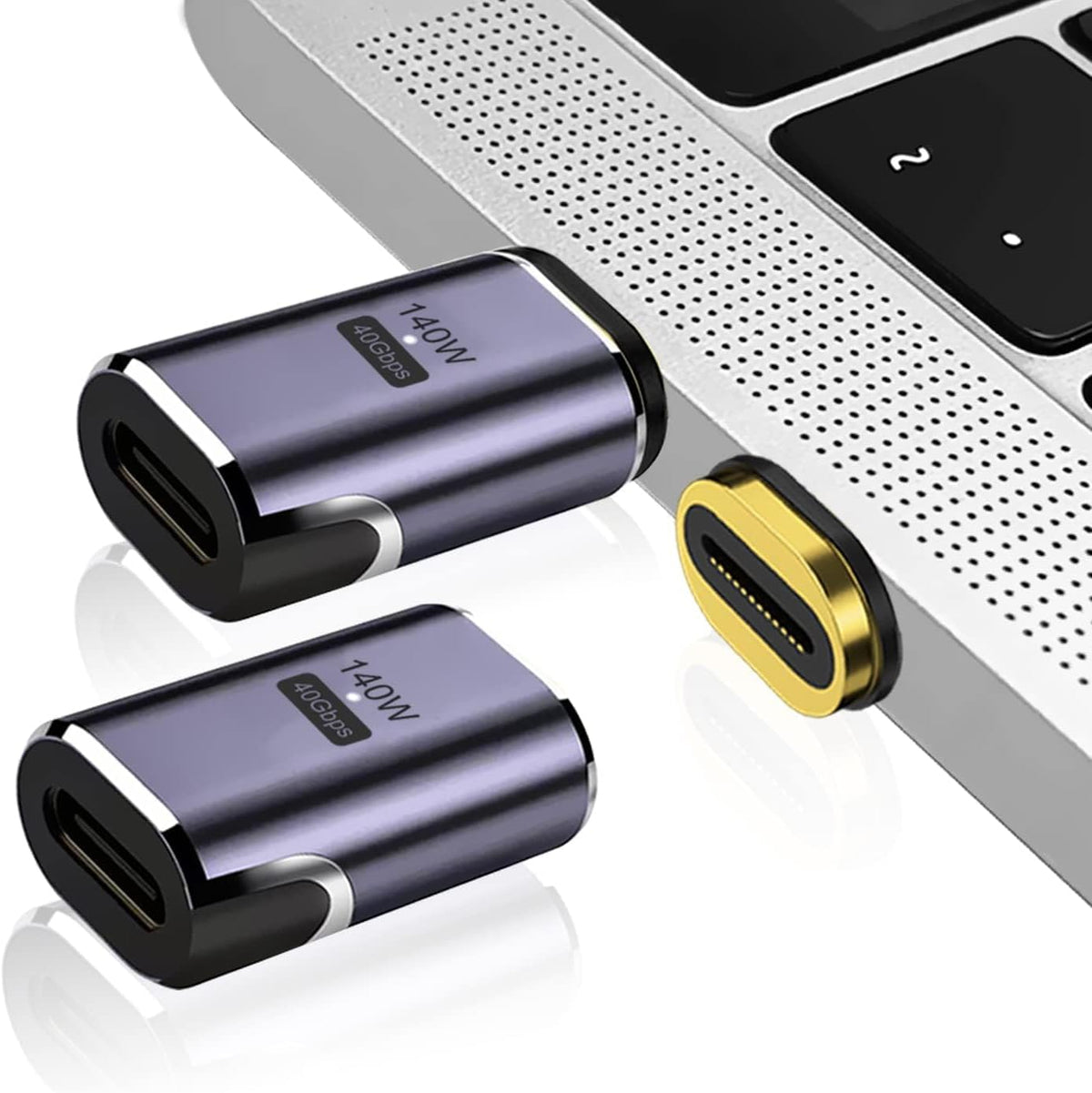 High-Speed 40Gbps Magnetic USB C Adapter, 140W PD Fast Charge USB C Male to Female Connector for Steam Deck Accessories