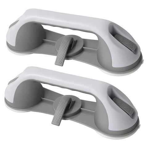 Suction Cup Shower Safety Grab Bar 2 Pack for Seniors, No-Drill Anti-Slip Handle for Bathroom Bathtub Toilet