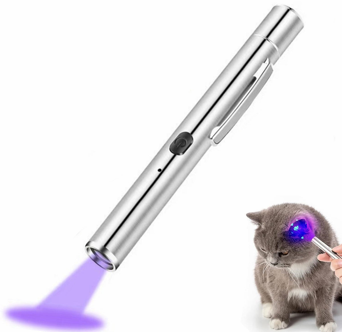Black Light UV Flashlight 365nm Portable Ultraviolet Torch for Fungus, Fluorescent Dye Detection and Pet Urine Stain Detection