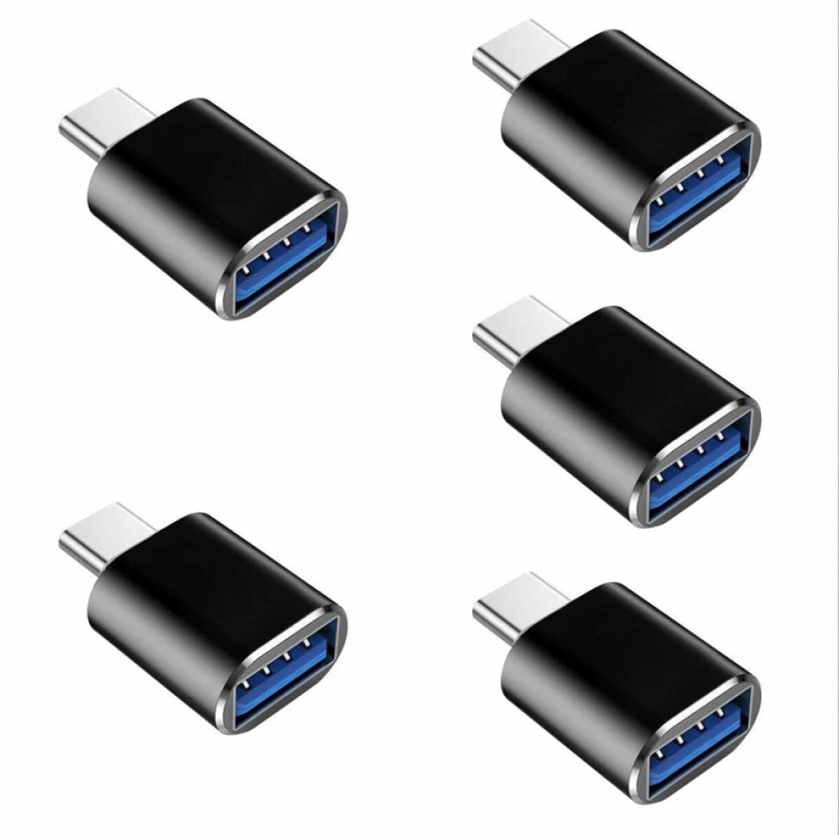 USB C to USB 3.0 Adapter (5 Pack),USB to USB C Adapter,USB Type-C to USB Adapter Fast Charging High Speed Data Transfer Female to Male Converter