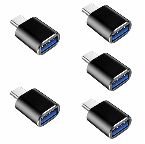 USB C to USB 3.0 Adapter (5 Pack),USB to USB C Adapter,USB Type-C to USB Adapter Fast Charging High Speed Data Transfer Female to Male Converter