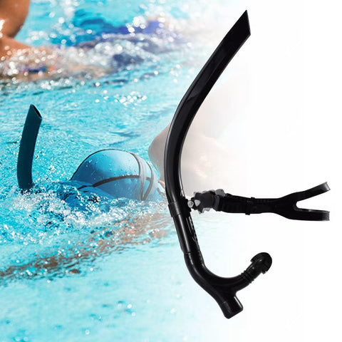 Snorkel Lap Swimming Swimmer Training Diving Snorkeling  Comfortable Mouthpiece   Headstrap Support  One way Purge Valve for Pool Open Water for Adult Youth