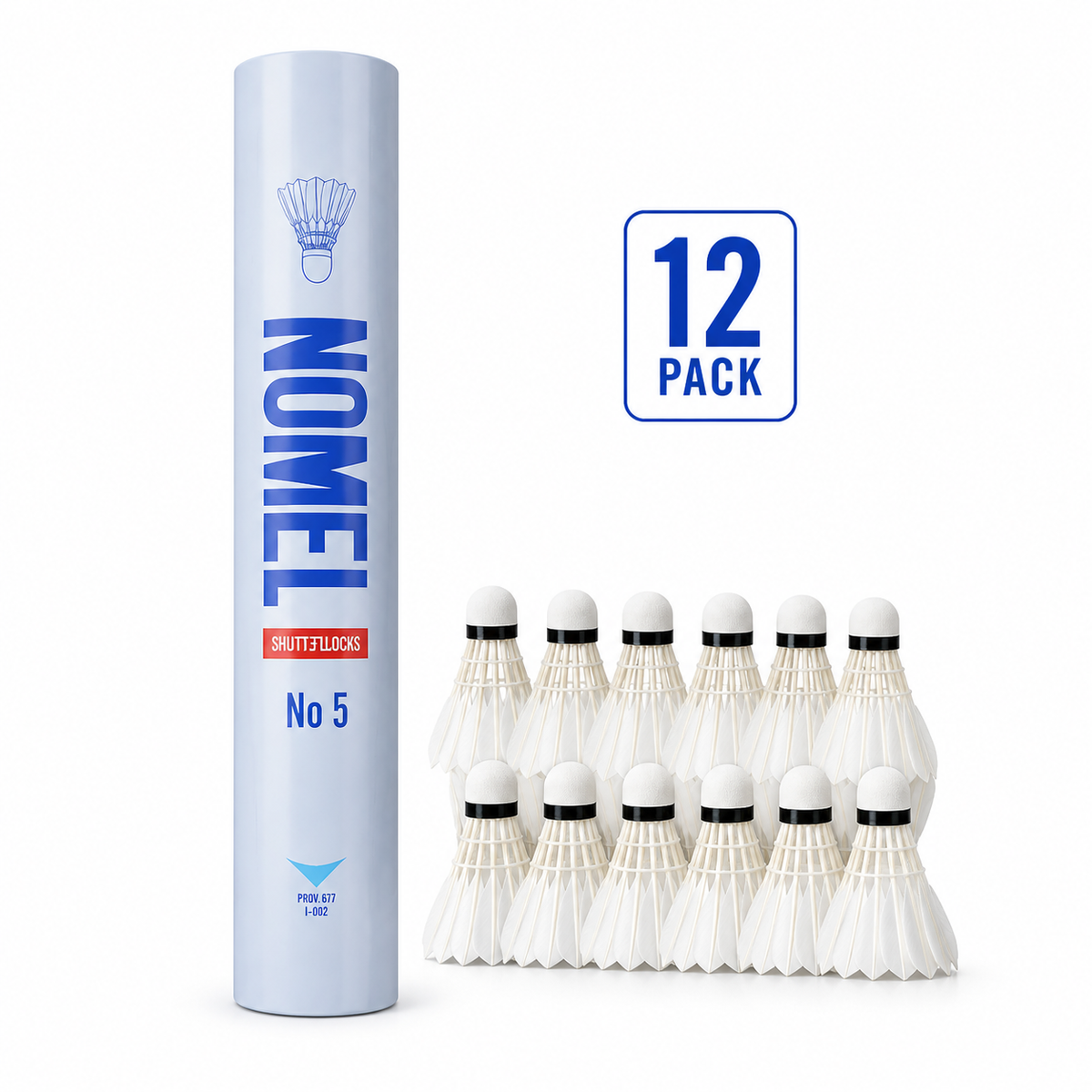 Nylon Feather Badminton Shuttlecocks 12 Pack, High Speed Training Grade, Stable Flight Durable for Indoor Outdoor Practice