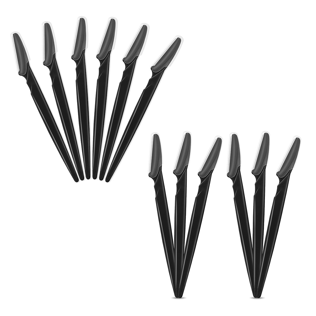 12 Pack Stainless Steel Eyebrow Razors, Portable Safety Facial Hair Trimmers, Precision Grooming Tools for Eyebrow Shaping and Daily Beauty Use