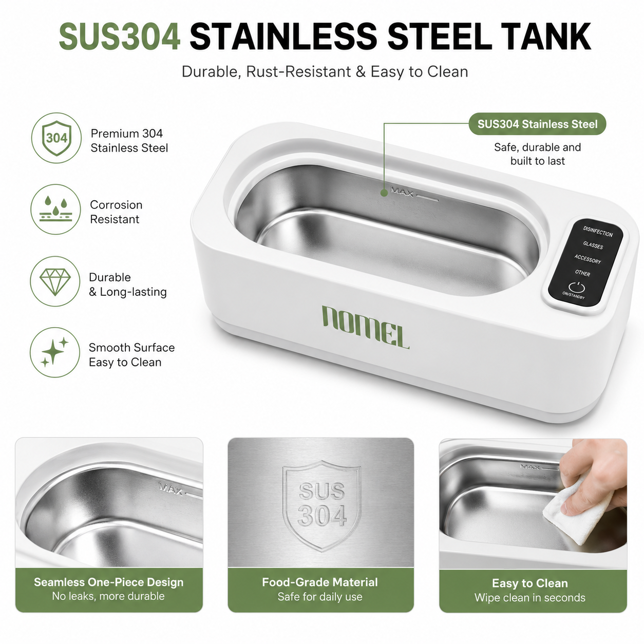 Professional Portable 350ML Ultrasonic Jewelry Cleaner High-Frequency Sonic Cleaning Machine for Home Daily Use