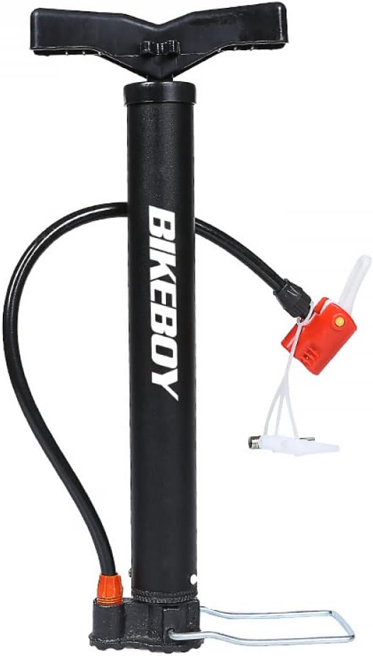 80PSI High Pressure Portable Mini Bike Pump, Compact Smart Tire Air Inflator with Accurate Pressure Display for Bicycles, Motorcycles and Sports Balls