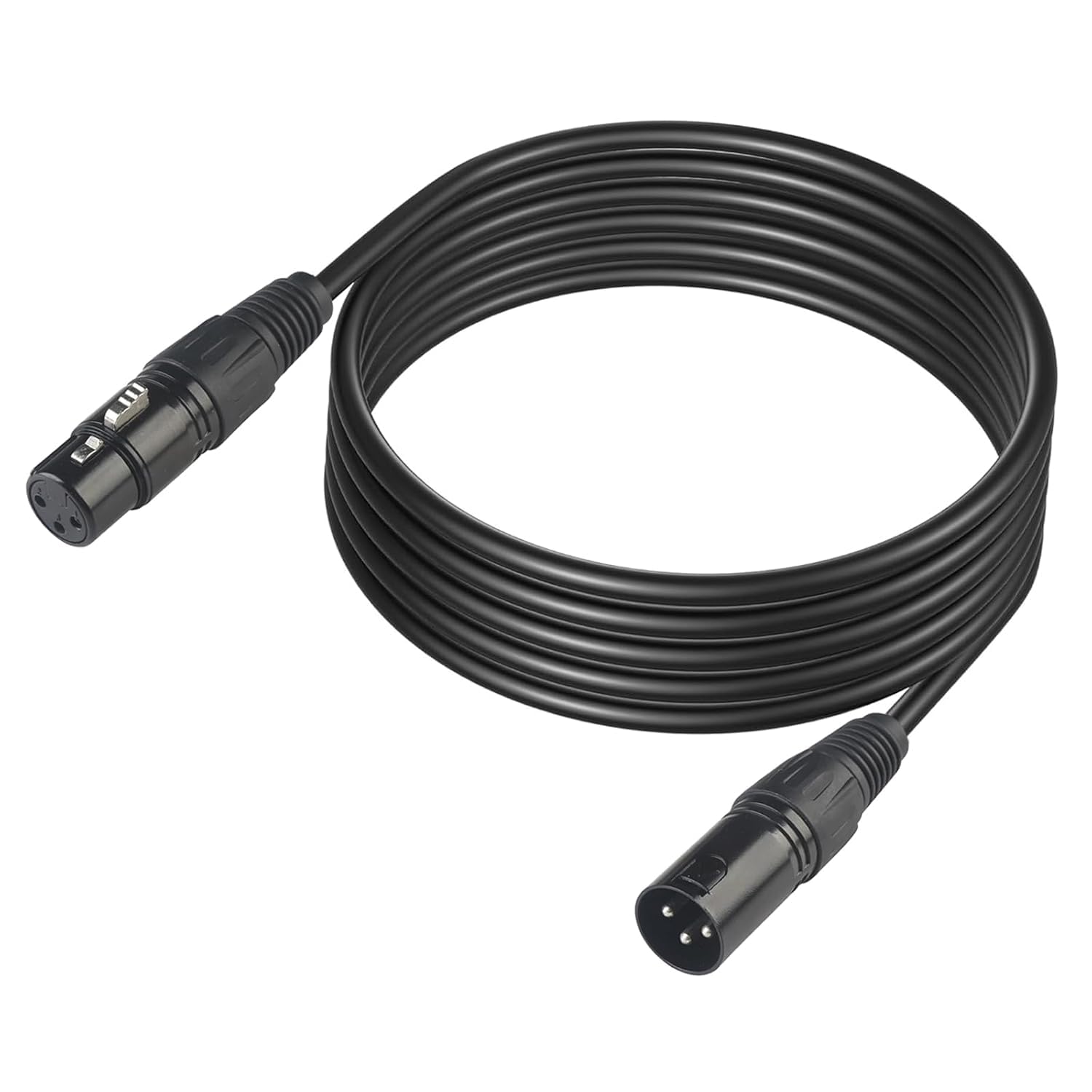 2m 3 Pin XLR Male to Female Microphone Audio Cable, Durable Anti-Oxidation Copper Wire for Powered Speakers, Studio Mic & DMX Stage Lights
