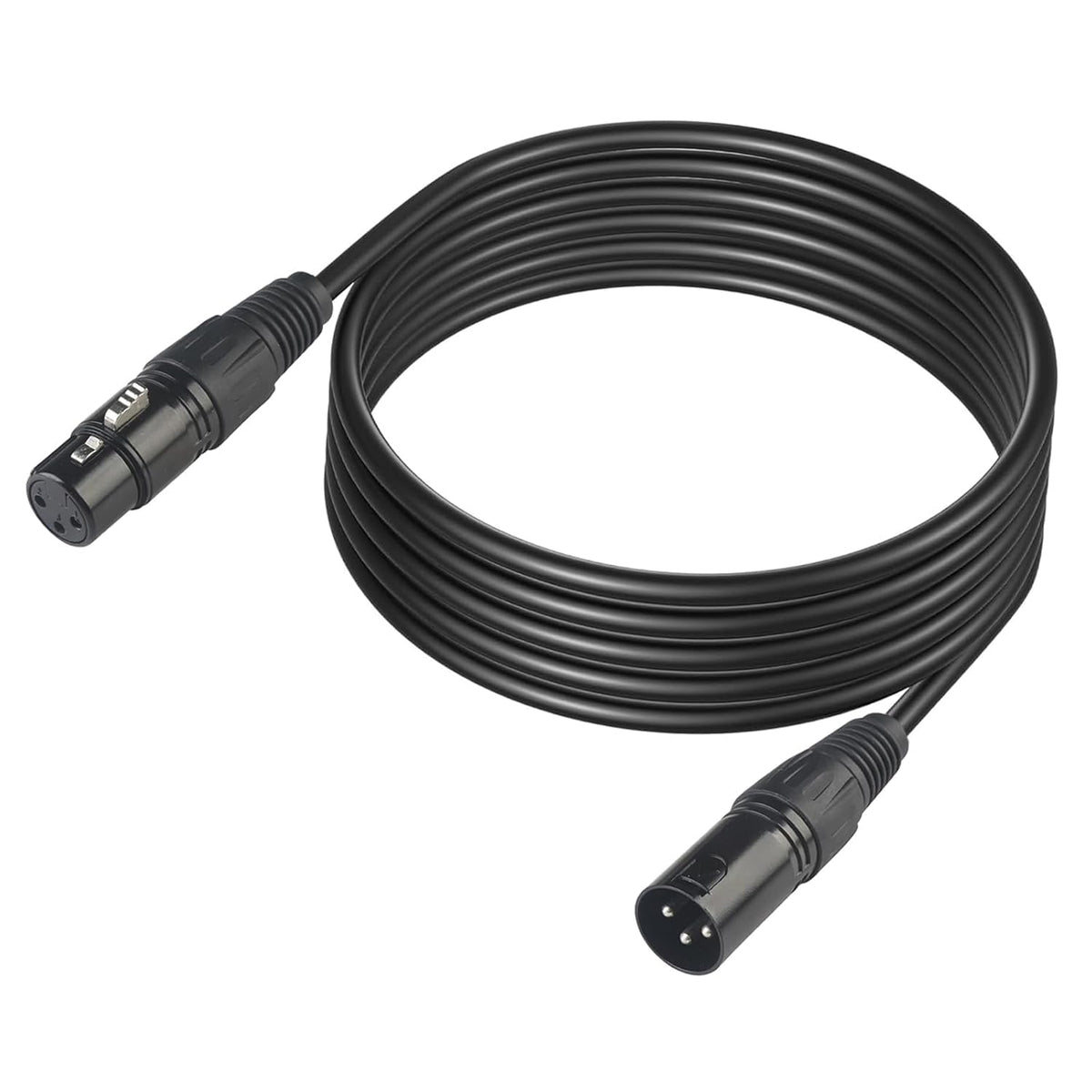 2m 3 Pin XLR Male to Female Microphone Audio Cable, Durable Anti-Oxidation Copper Wire for Powered Speakers, Studio Mic & DMX Stage Lights