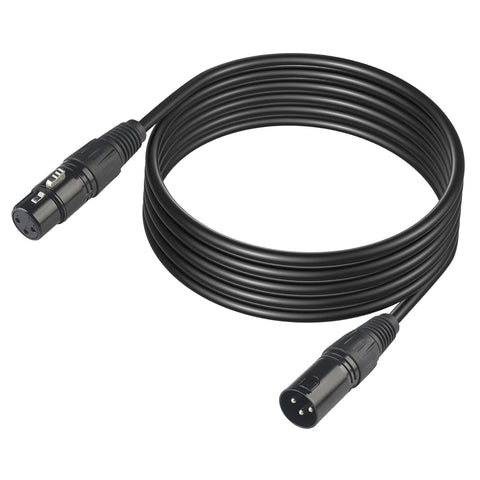 2m 3 Pin XLR Male to Female Microphone Audio Cable, Durable Anti-Oxidation Copper Wire for Powered Speakers, Studio Mic & DMX Stage Lights