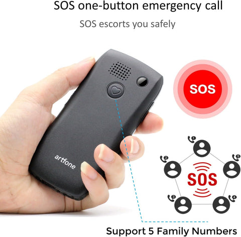 artfone 4G Volte Unlocked Cell Phones Australia, Basic Mobile Phone for Seniors with SOS Button, Talking Numbers, Loud Volume, FM Radio, Torch, 1400mAh Battery