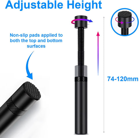 Graphics Card GPU Brace Support, GPU Sag Holder Bracket, Adjustable Anti-Sag GPU Support Bracket with Magnet & Non-Slip Sheet, Black (L,74-120mm)