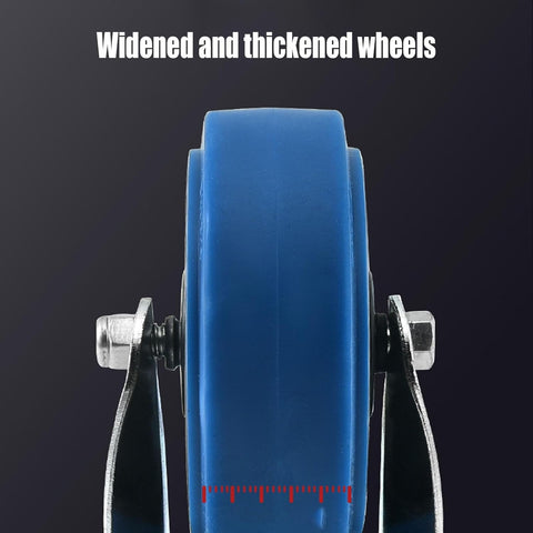 Nomel 5 Inch Heavy Duty Silent Castor Wheels with Brake Lockable Rubber Swivel Casters for Trolleys, Carts, Furniture  Shelves  4 Pcs Set